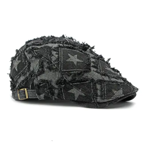 CP1223 STAR Design Premium Flat Cap - Stylish and Versatile - Image 3