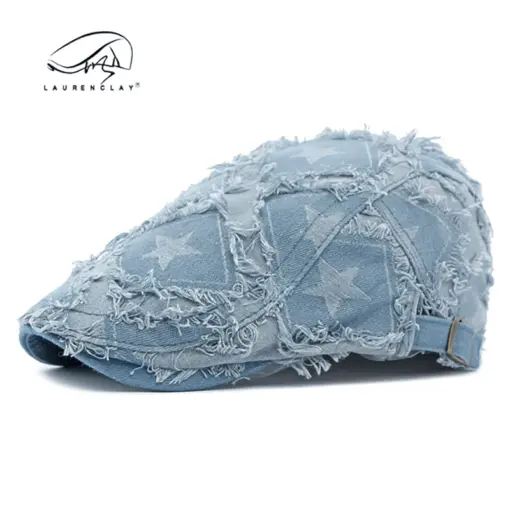 CP1224 STAR Design Premium Flat Cap - Stylish and Versatile