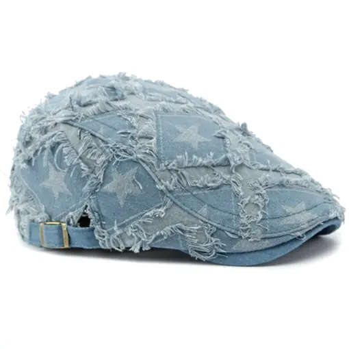 CP1224 STAR Design Premium Flat Cap - Stylish and Versatile - Image 3