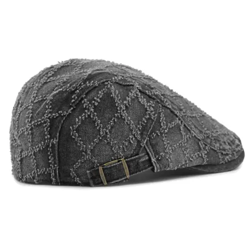CP1236 Premium Denim Flat Cap - Stylish and Versatile - Image 2