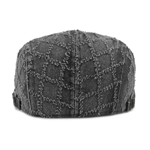 CP1236 Premium Denim Flat Cap - Stylish and Versatile - Image 3