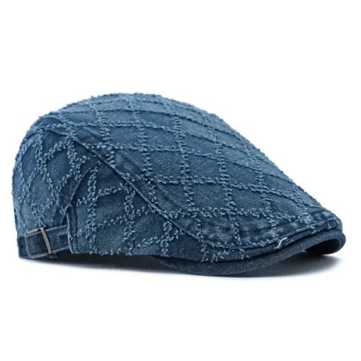 CP1235 Premium Denim Flat Cap - Stylish and Versatile - Image 5