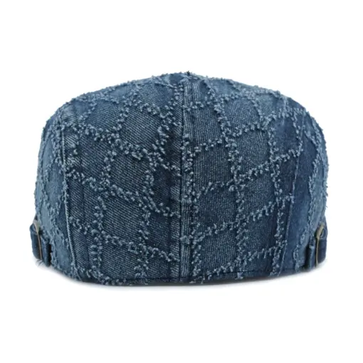 CP1235 Premium Denim Flat Cap - Stylish and Versatile - Image 4