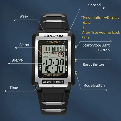 K1087 SYNOKE 9850 Men's Digital Watch - Image 9