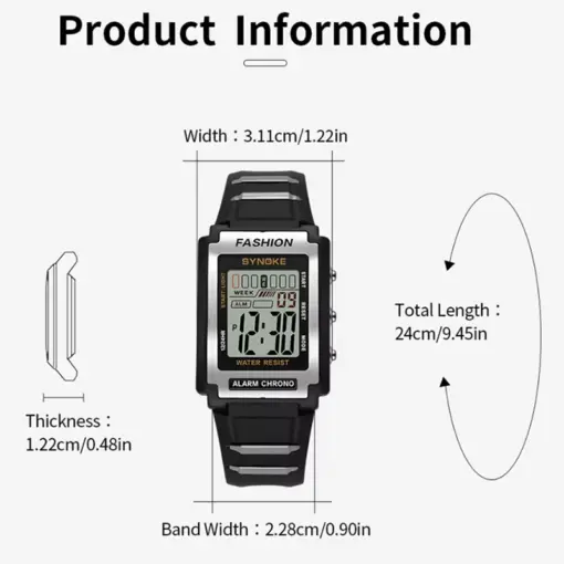K1087 SYNOKE 9850 Men's Digital Watch - Image 5