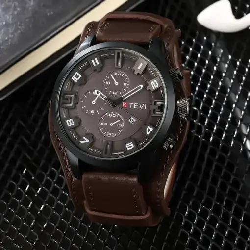 K1089 KTEVI Premium Analog Wristwatch with Calendar