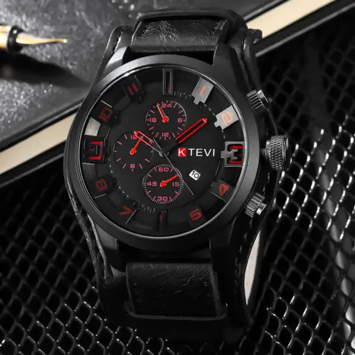 K1090 KTEVI Premium Analog Wristwatch with Calendar