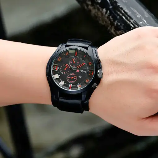 K1090 KTEVI Premium Analog Wristwatch with Calendar - Image 2