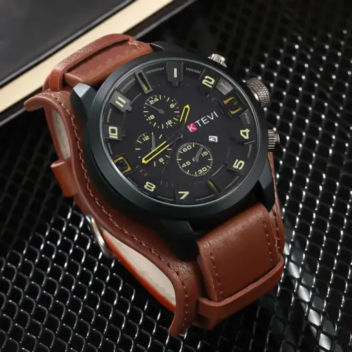 K1091 KTEVI Premium Analog Wristwatch with Calendar - Image 3
