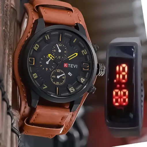 K1091 KTEVI Premium Analog Wristwatch with Calendar - Image 4