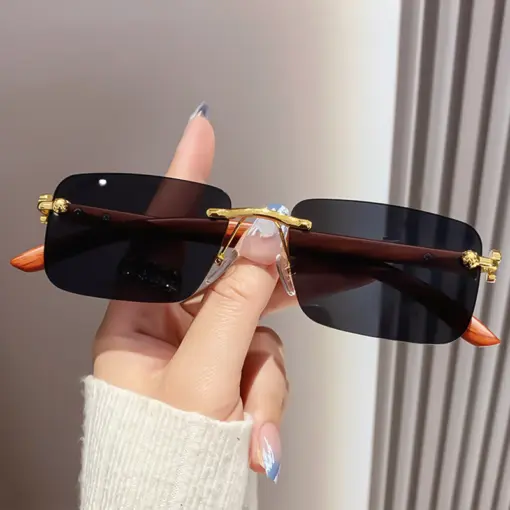 A843 New Cut-Edge Frameless HD Anti-Blue Light Sunglasses - Image 3
