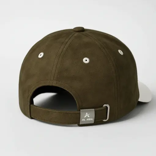 CP1245 Olive & White Baseball Cap with Colorful Motorcycle Embroidery - Image 4