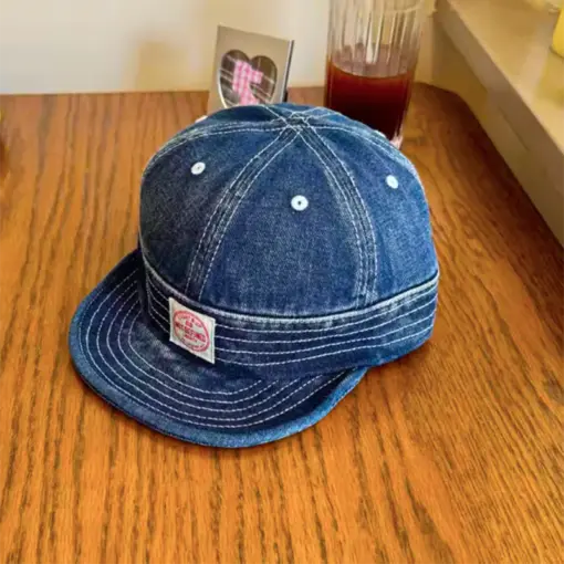 CP1246 Unisex Blue Denim Casual Cap - Image 2