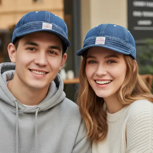 CP1246 Unisex Blue Denim Casual Cap - Image 3
