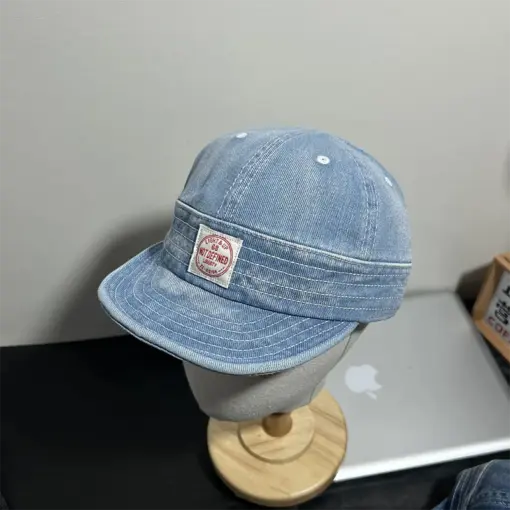 CP1247 Unisex Light Blue Denim Casual Cap - Image 2