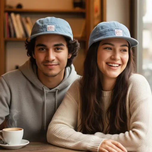 CP1247 Unisex Light Blue Denim Casual Cap - Image 3