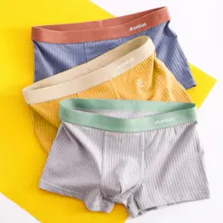 UN1001 Premium Cotton Boxer Shorts – Breathable, Soft & Durable  ( 3 pcs Pack )