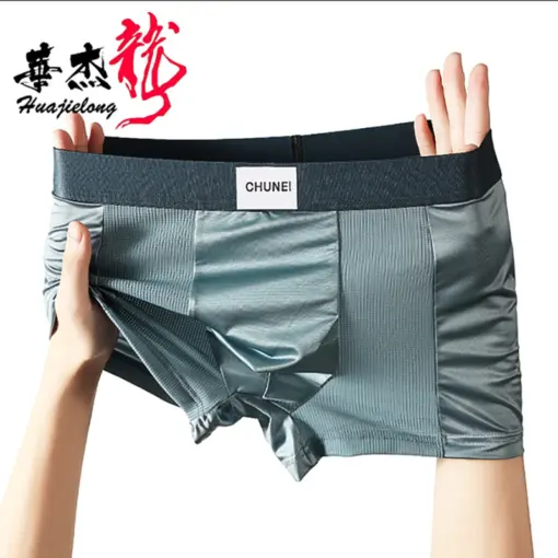 UN1004 Premium Ice Silk Men’s Boxer Shorts-Breathable & Comfortable (3 pcs Pack) - Image 3