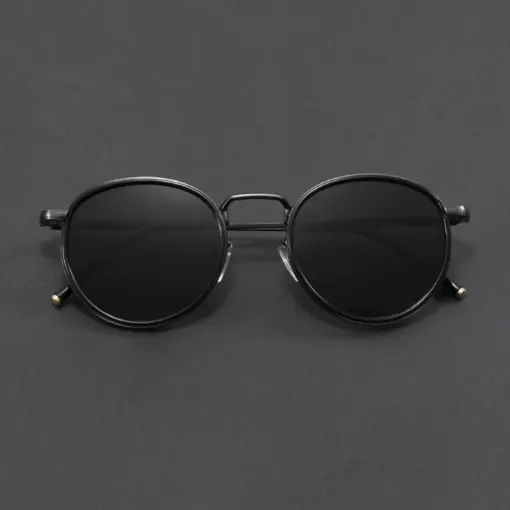 A860 Retro Modern Style Premium Black Sunglasses - Image 4