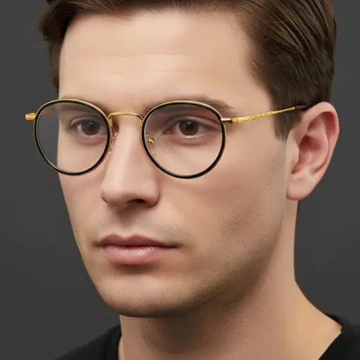 A861 Gold Frame Premium Unisex Reading Glasses - Image 2