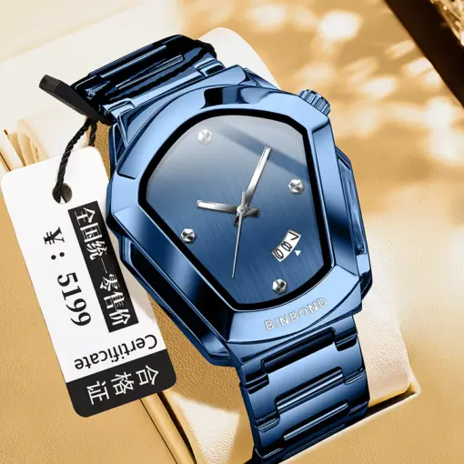 B1001 BINBOND B760 Luxury Blue Edition Men's Quartz Watch - Image 8