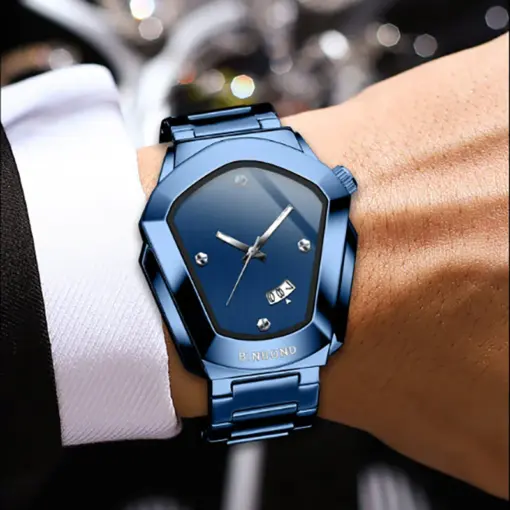 B1001 BINBOND B760 Luxury Blue Edition Men's Quartz Watch - Image 4