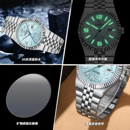 BN1004 BINBOND 8181 Luxury Men’s Stainless Steel Watch - Image 2