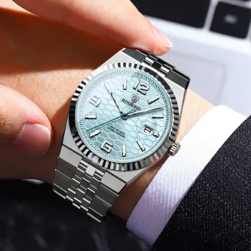 BN1004 BINBOND 8181 Luxury Men’s Stainless Steel Watch - Image 5