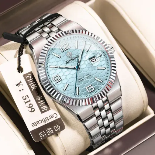 BN1004 BINBOND 8181 Luxury Men’s Stainless Steel Watch - Image 4