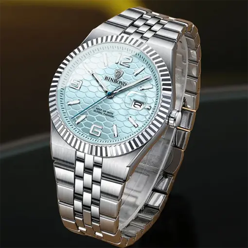 BN1004 BINBOND 8181 Luxury Men’s Stainless Steel Watch - Image 3