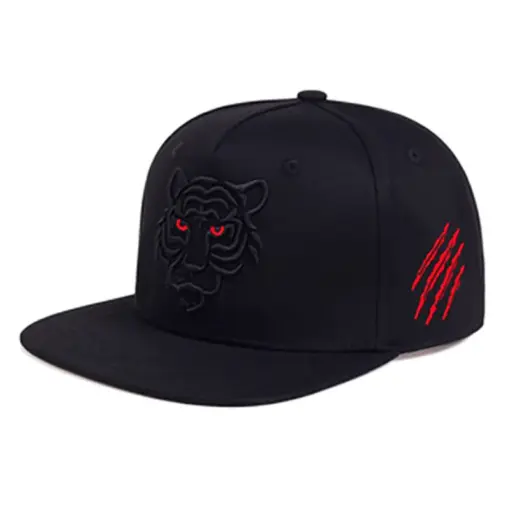 CP1254 Black Tiger Eyes Snapback Cap