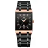 K1122 Fngeen 3627 Luxury Rose Gold Black Wrist Watch