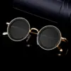A871 Premium Round Retro Metal Sunglass for Men