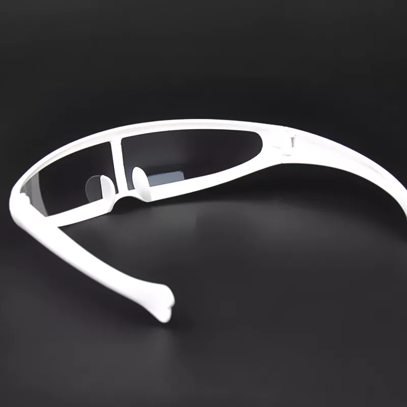 A878 White Frame Blue Mirror Unique Sunglasses - Image 3