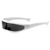 A881 White Frame Black Mirror Unique Sunglasses