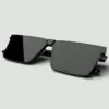 A885 Premium Rectangular Black Polarized Sunglass for men