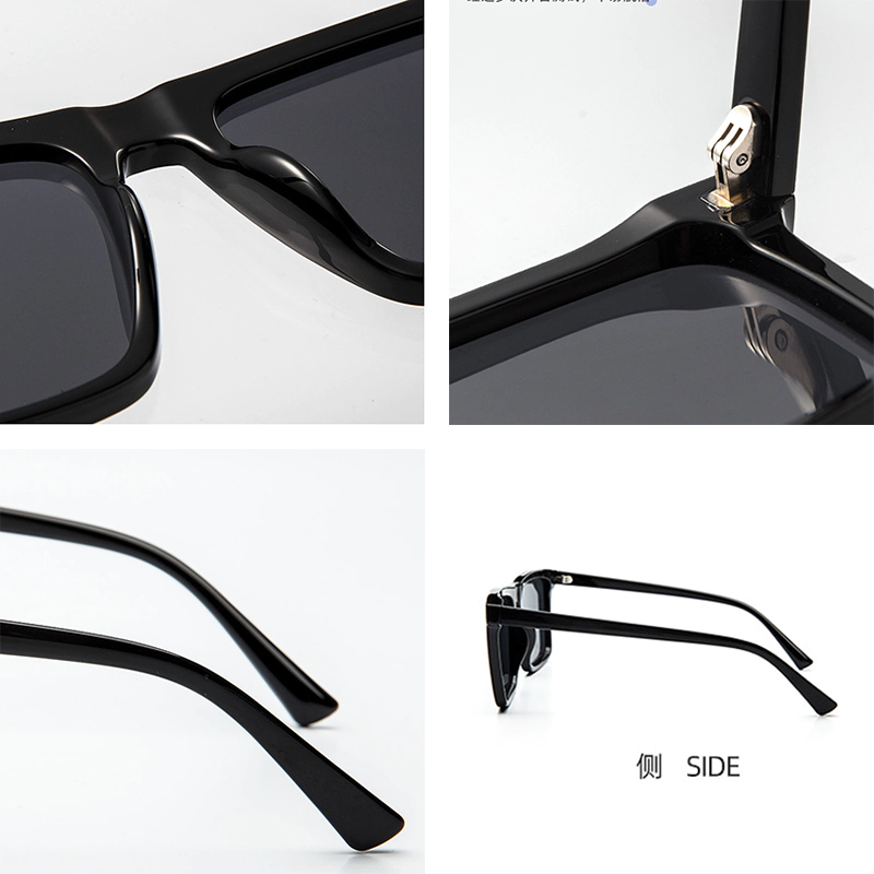 A885 Premium Rectangular Black Polarized Sunglass for men - Image 4