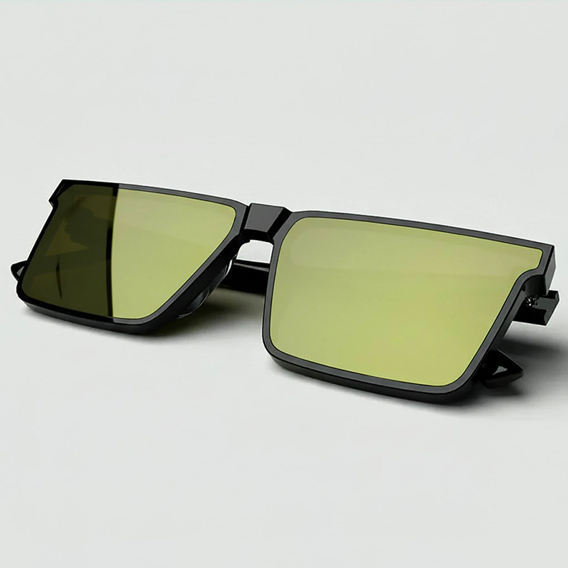 A887 Premium Rectangular Olive Polarized Sunglass for men