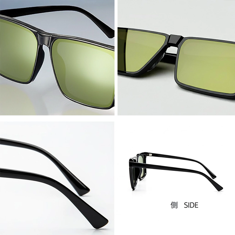A887 Premium Rectangular Olive Polarized Sunglass for men - Image 3