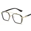 A888 Black & Golden Frame Geometric Premium Eyeglasses