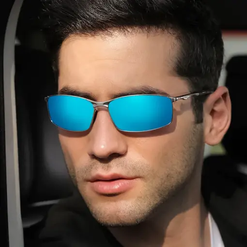 A891 Premium Polarized Sky Blue Sunglasses for Men - Image 2