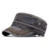 CP1268 Vintage Denim Military Style Cap – Classic & Premium