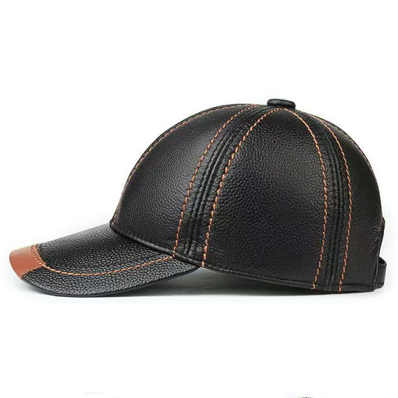 CP1275 Men’s Premium Genuine Leather Baseball Cap - Image 2