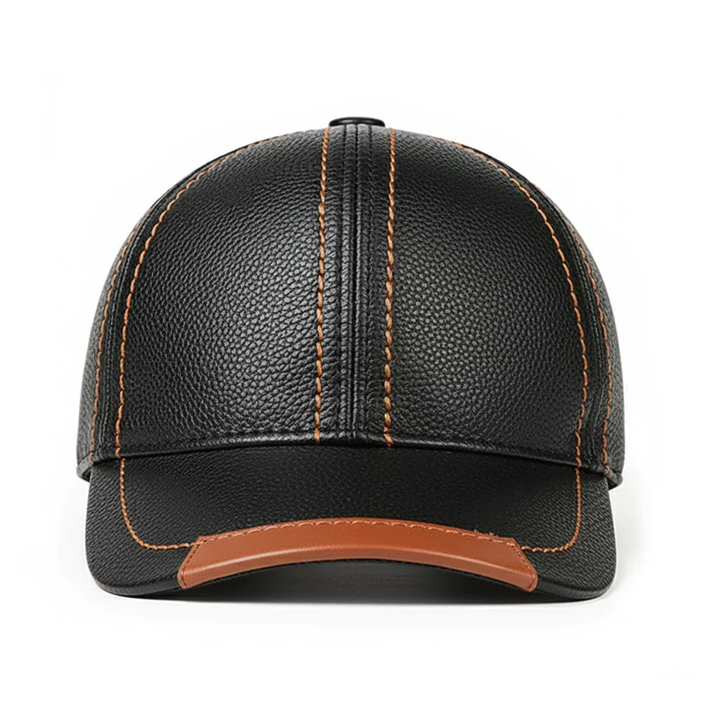CP1275 Men’s Premium Genuine Leather Baseball Cap - Image 3