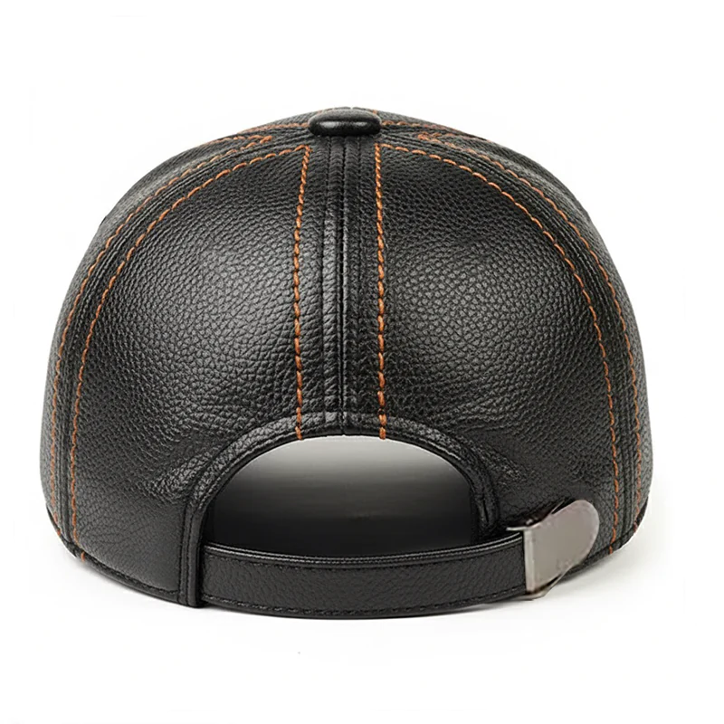 CP1275 Men’s Premium Genuine Leather Baseball Cap - Image 4