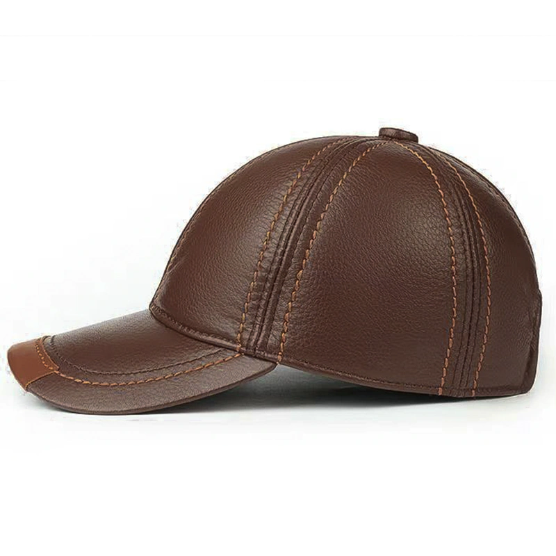CP1276 Men’s Premium Genuine Leather Baseball Cap - Image 2