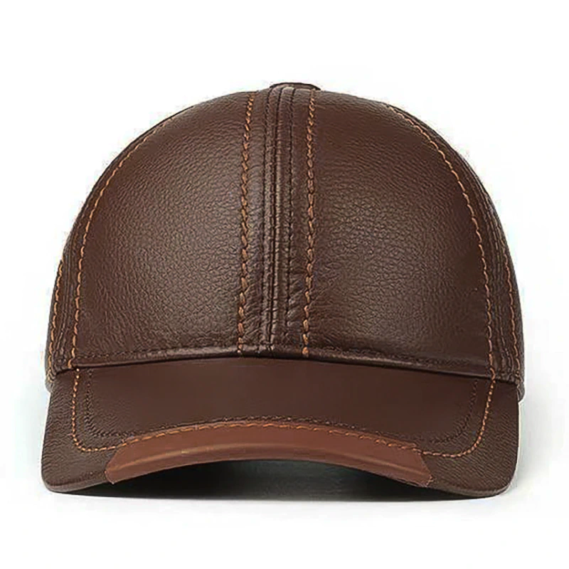 CP1276 Men’s Premium Genuine Leather Baseball Cap - Image 3