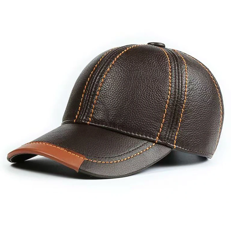 CP1277 Men’s Premium Genuine Leather Baseball Cap