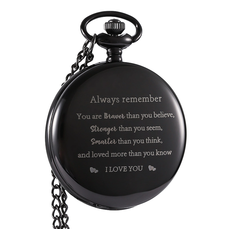 K1137 Black Premium Pocket Watch - Always Remember - Image 4