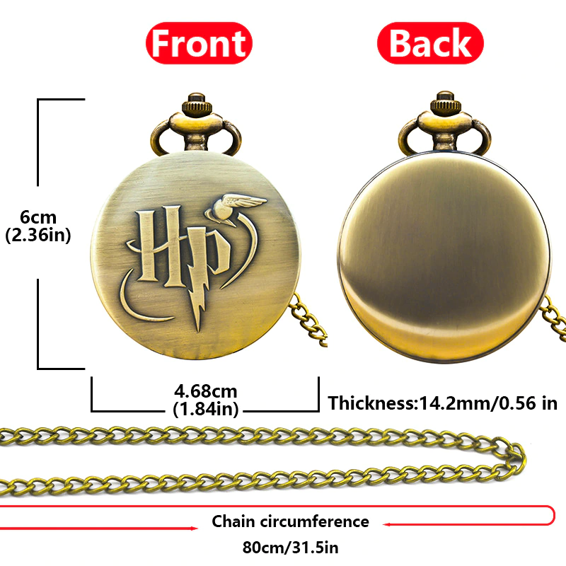 K1135 HP Pattern Vintage Pocket Watch – Harry Potter - Image 4